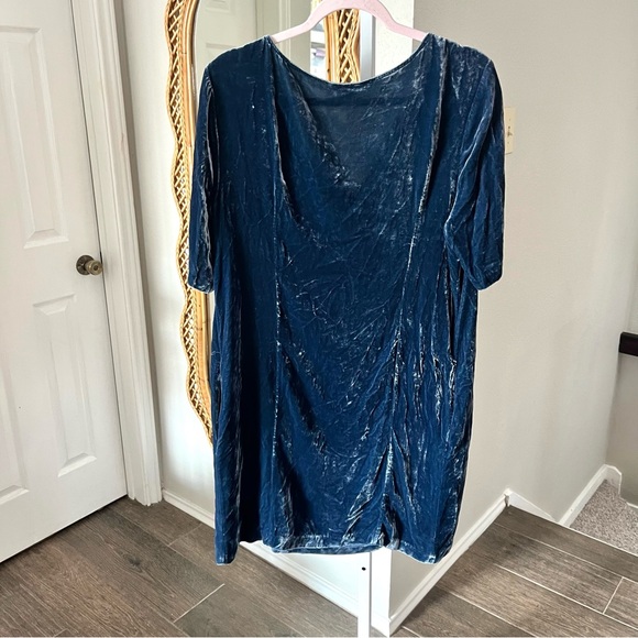 Sundance / Midnight Blue Olivia Velvet Mini Dress - Picture 3 of 4